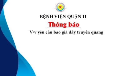 Thông Báo v/v yêu cầu báo giá dây truyền quang